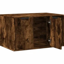 VIDAXL - Meuble de bac à litière pour chat chêne fumé bois d'ingénierie