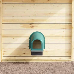 VIDAXL - Nichoirs à poules 4 pièces fixation murale plastique vert foncé