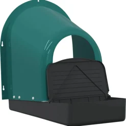 VIDAXL - Nichoirs à poules 4 pièces fixation murale plastique vert foncé