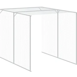 VIDAXL - Poulailler avec cour anthracite 165x455x181 cm acier galvanisé