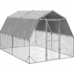 VIDAXL - Poulailler avec toit 2,5x4x2,25 m acier galvanisé