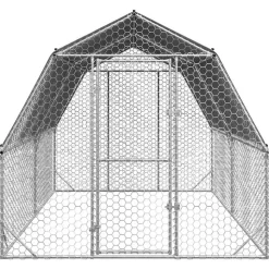 VIDAXL - Poulailler avec toit 2,5x4x2,25 m acier galvanisé