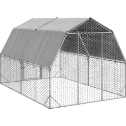 VIDAXL - Poulailler avec toit 2,5x4x2,25 m acier galvanisé