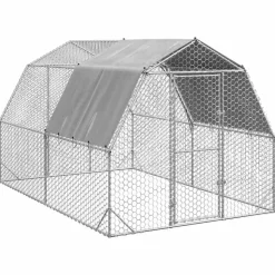 VIDAXL - Poulailler avec toit 2,5x4x2,25 m acier galvanisé