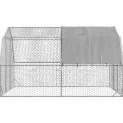 VIDAXL - Poulailler avec toit 2,5x4x2,25 m acier galvanisé