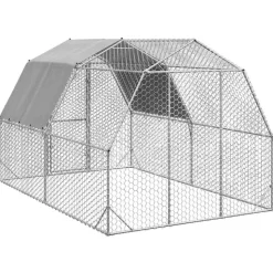 VIDAXL - Poulailler avec toit 2,5x4x2,25 m acier galvanisé