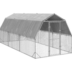 VIDAXL - Poulailler avec toit 2,5x6x2,25 m acier galvanisé