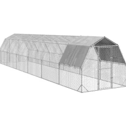 VIDAXL - Poulailler avec toit 2,5x12x2,25 m acier galvanisé