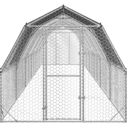 VIDAXL - Poulailler avec toit 2,5x12x2,25 m acier galvanisé
