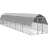 VIDAXL - Poulailler avec toit 2,5x12x2,25 m acier galvanisé