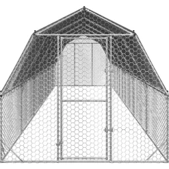 VIDAXL - Poulailler avec toit 2,5x12x2,25 m acier galvanisé
