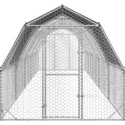VIDAXL - Poulailler avec toit 2,5x10x2,25 m acier galvanisé
