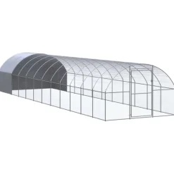 VIDAXL - Poulailler d extérieur 3x12x2 m acier galvanisé