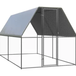 VIDAXL - Poulailler d extérieur 2x4x2 m acier galvanisé