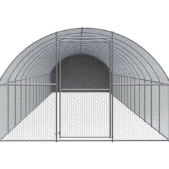 VIDAXL - Poulailler d extérieur 3x16x2 m acier galvanisé