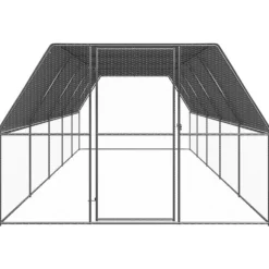 VIDAXL - Poulailler d extérieur 3x10x2 m acier galvanisé