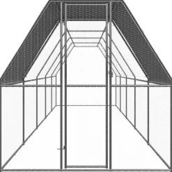 VIDAXL - Poulailler d extérieur 2x10x2 m acier galvanisé