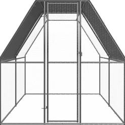 VIDAXL - Poulailler d'extérieur 2x4x2 m acier galvanisé