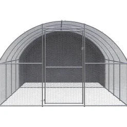 VIDAXL - Poulailler d'extérieur 3x4x2 m acier galvanisé