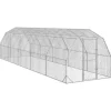VIDAXL - Poulailler 2,5x10x2,25 m acier galvanisé