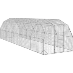 VIDAXL - Poulailler 2,5x10x2,25 m acier galvanisé