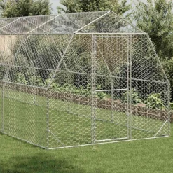 VIDAXL - Poulailler 2,5x10x2,25 m acier galvanisé