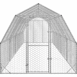 VIDAXL - Poulailler 2,5x10x2,25 m acier galvanisé