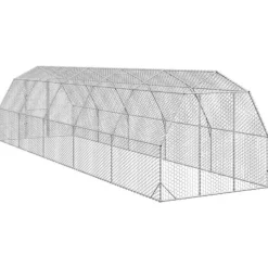 VIDAXL - Poulailler 2,5x10x2,25 m acier galvanisé