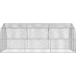 VIDAXL - Poulailler 2,5x6x2,25 m acier galvanisé