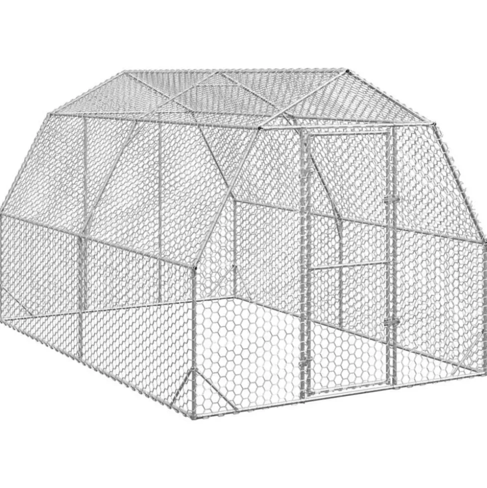 VIDAXL - Poulailler 2,5x4x2,25 m acier galvanisé