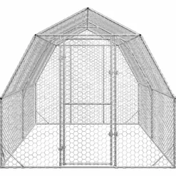 VIDAXL - Poulailler 2,5x4x2,25 m acier galvanisé