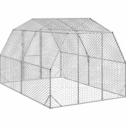 VIDAXL - Poulailler 2,5x4x2,25 m acier galvanisé