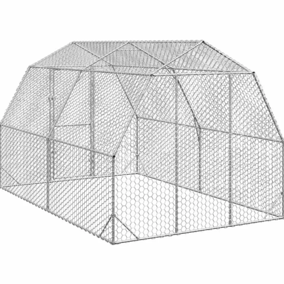 VIDAXL - Poulailler 2,5x4x2,25 m acier galvanisé