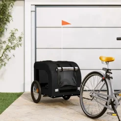 VIDAXL - Remorque de vélo pour animaux de compagnie noir