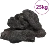 VIDAXL - Roches volcaniques 25 kg noir 10-30 cm