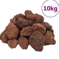 VIDAXL - Roches volcaniques 10 kg rouge 5-8 cm