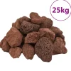 VIDAXL - Roches volcaniques 25 kg rouge 5-8 cm