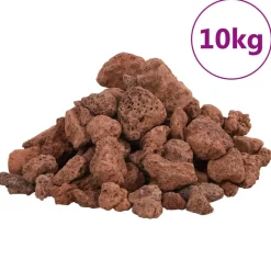 VIDAXL - Roches volcaniques 10 kg rouge 1-2 cm