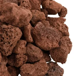 VIDAXL - Roches volcaniques 10 kg rouge 1-2 cm