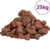 VIDAXL - Roches volcaniques 25 kg rouge 1-2 cm