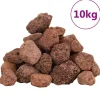 VIDAXL - Roches volcaniques 10 kg rouge 3-5 cm