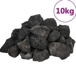 VIDAXL - Roches volcaniques 10 kg noir 3-5 cm