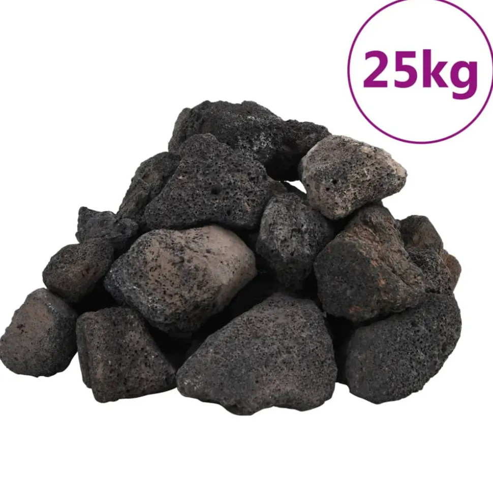 VIDAXL - Roches volcaniques 25 kg noir 5-8 cm