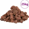 VIDAXL - Roches volcaniques 25 kg rouge 1-2 cm