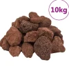 VIDAXL - Roches volcaniques 10 kg rouge 5-8 cm