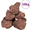 VIDAXL - Roches volcaniques 10 kg rouge 10-30 cm