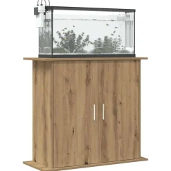 VIDAXL - Support d'aquarium chêne artisanal 81x36x73 cm bois ingénierie