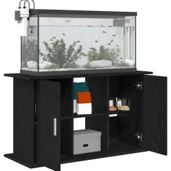 VIDAXL - Support d'aquarium chêne noir 101x41x58 cm bois d'ingénierie