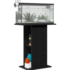 VIDAXL - Support pour aquarium chêne noir 60,5x36x72,5 cm