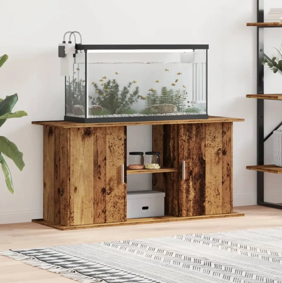 VIDAXL - Support pour aquarium vieux bois 121x41x58 cm bois d'ingénierie